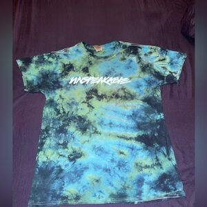 Unspeakable Unisex Tie-Dye T-Shirt - Blue and Green - Medium